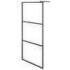 vidaXL Duschwand f&uuml;r Begehbare Duschen ESG-Klarglas Schwarz 90x195 cm