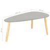 vidaXL Couchtische 2 Stk. Grau Kiefer Massivholz