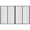 vidaXL Hundetor 2 stk. Schwarz 80 x 100 cm Verzinkter Stahl