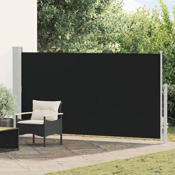 vidaXL Ausziehbare Seitenmarkise 170&times;300 cm Schwarz
