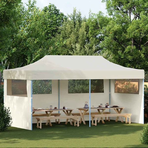 vidaXL Pop-Up-Partyzelt Faltbar Creme 3&times;6 m
