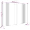 vidaXL Wand-Kopfteil Schwarz 159,5x3x110 cm Massivholz Kiefer