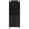 vidaXL Highboard Schwarz Eichen-Optik 69,5 x 34 x 180 cm Holzwerkstoff