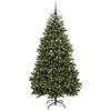vidaXL K&uuml;nstlicher Weihnachtsbaum Gr&uuml;n 210 cm PVC und Metall