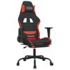 vidaXL Gaming-Stuhl mit Massage & Fu&szlig;st&uuml;tze Schwarz und Rot Stoff