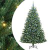 vidaXL K&uuml;nstlicher klappbarer Weihnachtsbaum mit 300 LEDs Gr&uuml;n 210 cm
