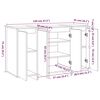 vidaXL Sideboard Weiß 120x41x75 cm Holzwerkstoff