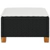 vidaXL Gartenhocker mit Kissen Schwarz 63,5x56x32 cm Poly Rattan