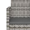 vidaXL 4-tlg. Garten-Lounge-Set mit Kissen Poly Rattan Grau