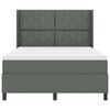 vidaXL Boxspringbett mit Matratze Dunkelgrau 200 x 160 cm Stoff