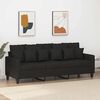 vidaXL 3-Sitzer-Sofa Schwarz 180 cm Stoff
