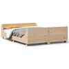 vidaXL Massivholzbett ohne Matratze 120x190 cm Kiefernholz