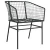 vidaXL Garten Essgruppe 9 pcs Schwarz Poly-Rattan