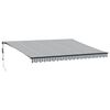 vidaXL Markise Automatisch mit LEDs Anthrazit & Wei&szlig; 450x350 cm