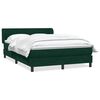 vidaXL Boxspringbett mit Matratze Dunkelgr&uuml;n 160x220 cm Samt