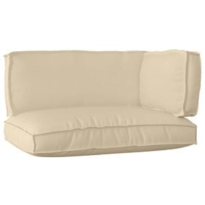 vidaXL Palettenkissenset 3 pcs Beige Oxford-Stoff