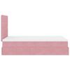 vidaXL Ottoman-Bett mit Matratzen & LEDs Rosa 120x200 cm Samt