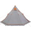 vidaXL Tipi-Campingzelt 5 Personen Grau Wasserdicht