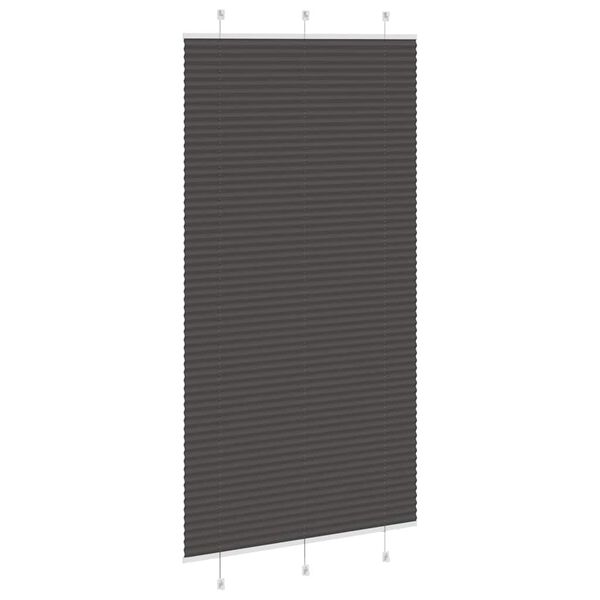 vidaXL Plissee Schwarz 110x200 cm Stoffbreite 109,4 cm Polyester