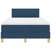 vidaXL Boxspringbett mit Matratze mit Kopfteil Blau 120 x 200 cm Stoff