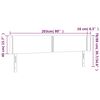 vidaXL LED Kopfteil Creme 203x16x78/88 cm Stoff