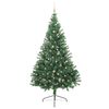 vidaXL K&uuml;nstlicher vorbeleuchteter Weihnachtsbaum Gr&uuml;n 240 cm PVC