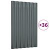 vidaXL Dachpaneele 36 Stk. Verzinkter Stahl Anthrazit 60x36cm