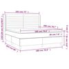 vidaXL Boxspringbett mit Matratze Dunkelbraun 180x200 cm Stoff