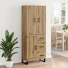 vidaXL Highboard mit Schubladen 2 pcs Artisan-Eiche 69,5 x 34 x 180 cm