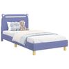 vidaXL Kinderbettgestell mit Kopfteil Jeans blau 80 x 200 cm Stoff
