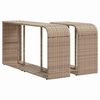 vidaXL 10-tlg. Garten-Sofagarnitur mit Kissen Beige Poly Rattan