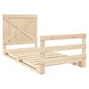vidaXL Massivholzbett mit Kopfteil 100x200 cm Kiefer