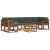 vidaXL Outdoor-Sofagarnitur 8 Stk. Natur und Anthrazit