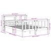 vidaXL Bettgestell mit Kopfteil ohne Matratze Wachsbraun 160x200 cm