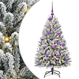 vidaXL K&uuml;nstlicher klappbarer Weihnachtsbaum Gr&uuml;n und Wei&szlig; 120 cm