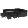 vidaXL Gartensofa-set 13 stk. Schwarz Poly-Rattan