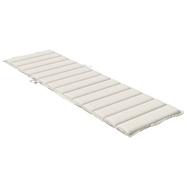 vidaXL Sonnenliegen-Auflage Melange Creme 200x50x4 cm Stoff