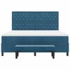 vidaXL Boxspringbett mit Matratze Dunkelblau 180 x 200 cm Samt