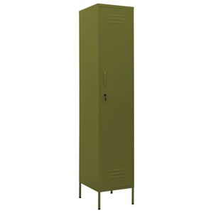 vidaXL Schlie&szlig;fachschrank Olivgr&uuml;n 35x46x180 cm Stahl
