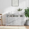 vidaXL Sideboard mit LED-Leuchten Betongrau 116x30x75 cm