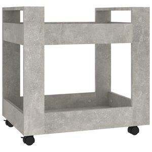 vidaXL B&uuml;rowagen Betongrau 60x45x60 cm Holzwerkstoff