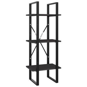 vidaXL B&uuml;cherregal 3 F&auml;cher Grau 40x30x105 cm Holzwerkstoff
