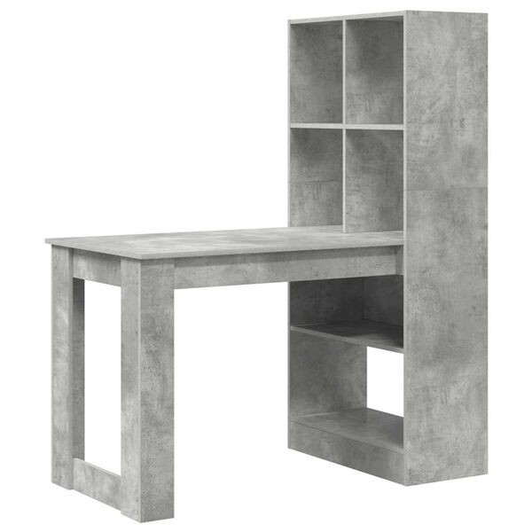 vidaXL Schreibtisch Beton Grau 122 x 67 x 145 cm Holzwerkstoff