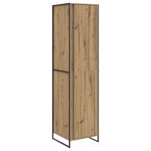 vidaXL Warderobe mit T&uuml;r 2 pcs Kunsthandwerk Eiche 50 x 50 x 200 cm