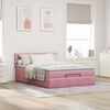 vidaXL Ottoman-Bett mit Matratze Rosa 140x190 cm Samt