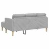 vidaXL Sofa Set mit Kissen 2 pcs Wolkengrau Polyester