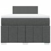 vidaXL Boxspringbett mit Matratze Dunkelgrau 120x190 cm Stoff