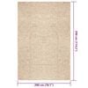vidaXL Teppich ZIZUR Beige 200x290 cm Jute-Optik Indoor und Outdoor
