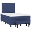 vidaXL Boxspringbett mit Matratze Blau 120x190 cm Stoff