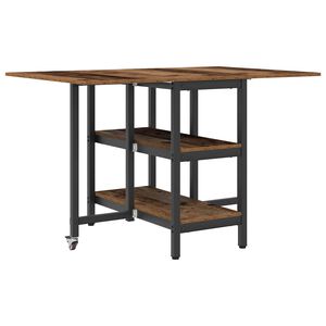 vidaXL Esstisch 122 x 80 x 76,5 cm Holzwerkstoff Altholz Rechtwinklig